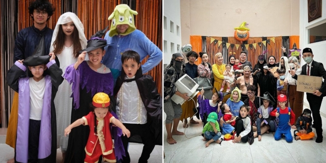 Deretan Potret Keluarga Besar Zaskia Mecca Pesta Kostum, Seru-Seruan saat Halloween Nih!