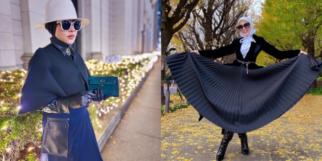 10 Potret Syahrini Tampil Fashionable di Jalanan Tokyo, Jadi Sorotan Hingga Disebut Bak Citayem Fashion Week