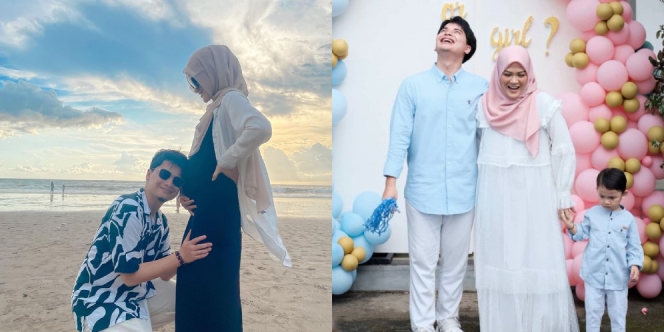 10 Potret Momen Bahagia Tasyakuran dan Gender Reveal Anak Alvin Faiz dan Henny Rahman
