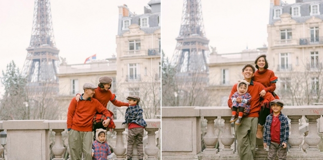 10 Potret Keluarga Andien Liburan ke Paris, Asyik Photoshoot dan Main ke Disney Studio