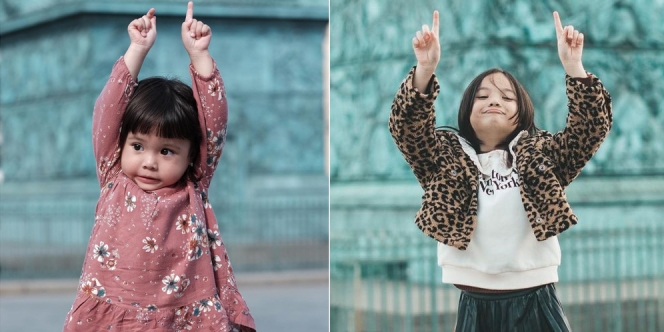 Potret Keluarga Gading, Gisel dan Gempi Remake Foto Jadul di London dan Paris, Kehangatannya Tak Berubah Meski Sudah Berpisah