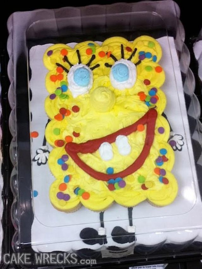 Deretan Potret Kue Tar Spongebob CS Ini Absurd Banget, Ada yang Serem Bikin Takut Mau Makan