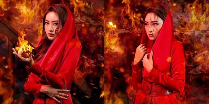 8 Potret Natasha Wilona Jadi Gadis Berkerudung Merah, Pancarkan Aura Panas dan Garang!