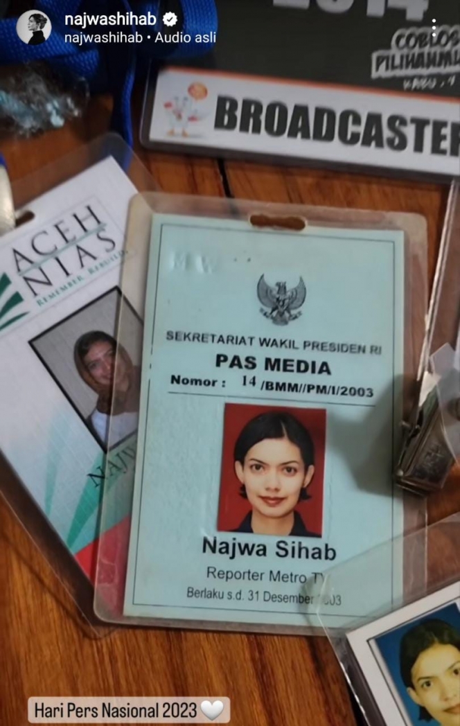 Deretan Potret Jadul Pas Foto Najwa Shihab di Kartu Pers dari Awal Berkarier, Parasnya Disebut Mirip Lisa Blackpink
