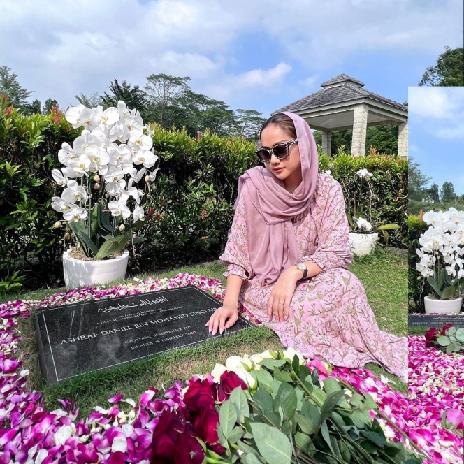 Cinta Sejati, Ini Momen Bunga Citra Lestari Peringati 3 Tahun Kepergian Ashraf Sinclair di Makam