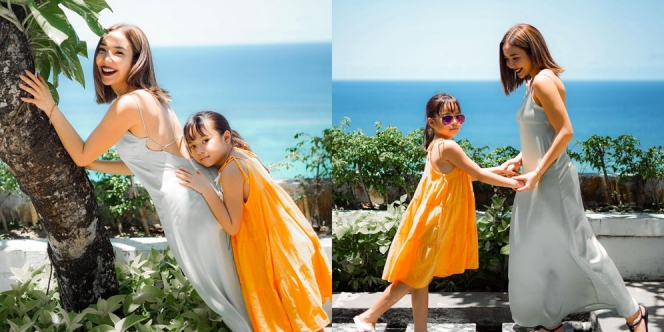 Sama-Sama Cantik dalam Balutan Sundress, Ini Potret Liburan Gisel dan Gempi di Bali