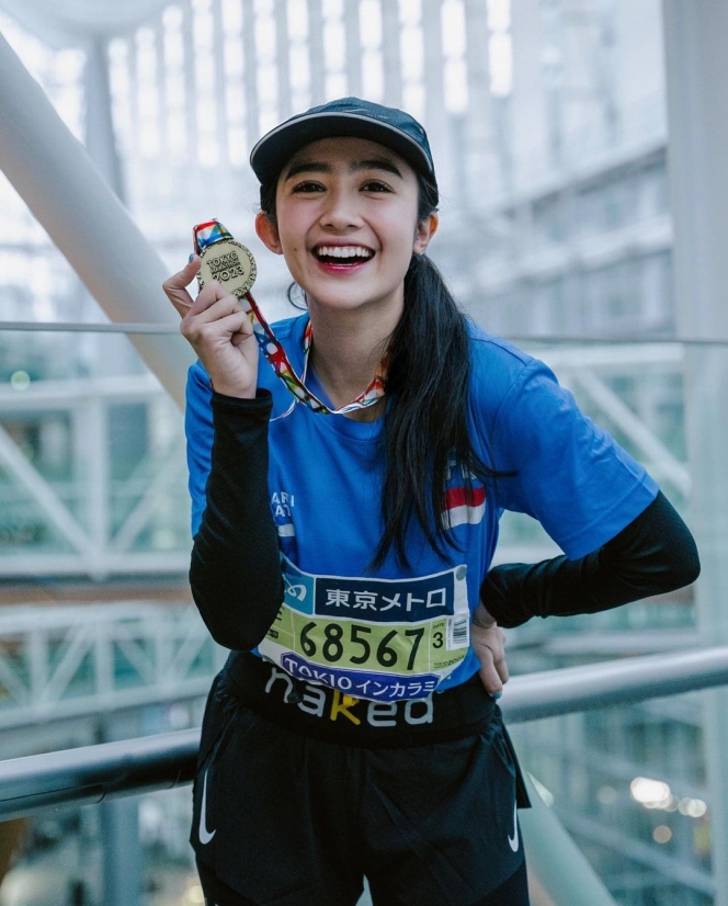 Berawal dari Modal Nekat, Ini Deretan Potret Febby Rastanty Ikut Tokyo Marathon 2023