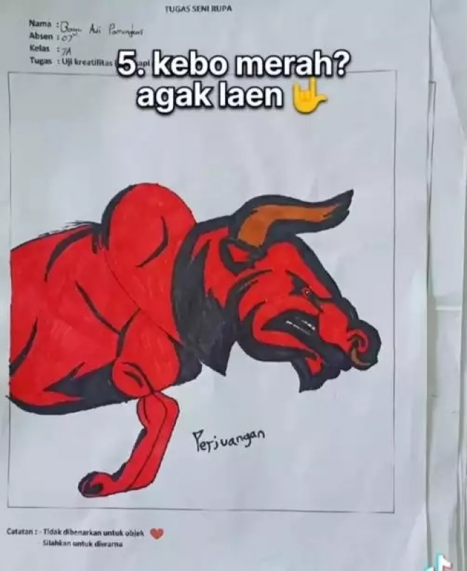 13 Potret Gambar Iseng Siswa Sekolah di Buku Pelajaran, Kreatif dan Kocak Abis!