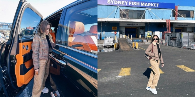 Naik Mobil Mewah, Ini Deretan Potret Momo Geisha ke Pasar Ikan di Sydney yang Curi Perhatian  