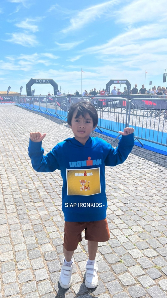 Momen Sekala Ikut Lari Maraton Kids di Denmark, Ayudia dan Ditto Beri Dukungan