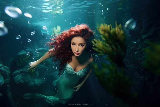 6 Potret Lucinta Luna Cosplay Ariel Mermaid, Cocok Nggak nih?