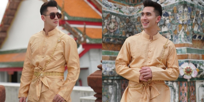 Bak Pangeran, Ini Potret Tampan Verrell Bramasta Pakai Baju Tradisional Thailand saat Liburan ke Bangkok