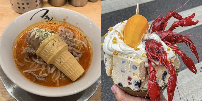 10 Potret Kombinasi Aneh Es Krim dengan Makanan Lain, Ada yang Berani Coba?