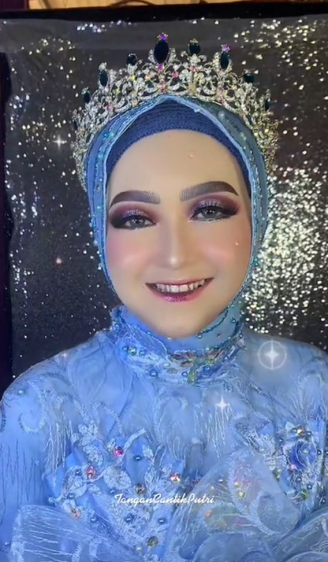 Potret MUA Rias Wanita yang Punya Wajah Tak Simetris Bertema Elsa Frozen, Hasilnya Manglingi Banget!