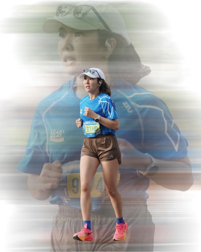 Potret Gisel Lari Marathon Sambil Pamer Kaki Jenjang, Gading Marten Komen Begini! 