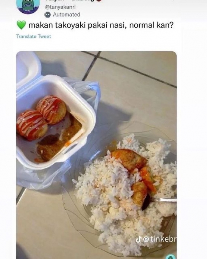 Sekte Baru, Ini Deretan Meme Orang Makan Nasi dengan Lauk Gak Normal