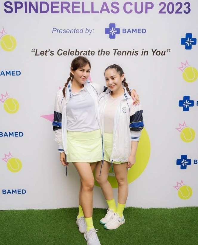 Potret Nagita Slavina dan Syahnaz Lomba Tenis, Seru dan Kompak Banget!