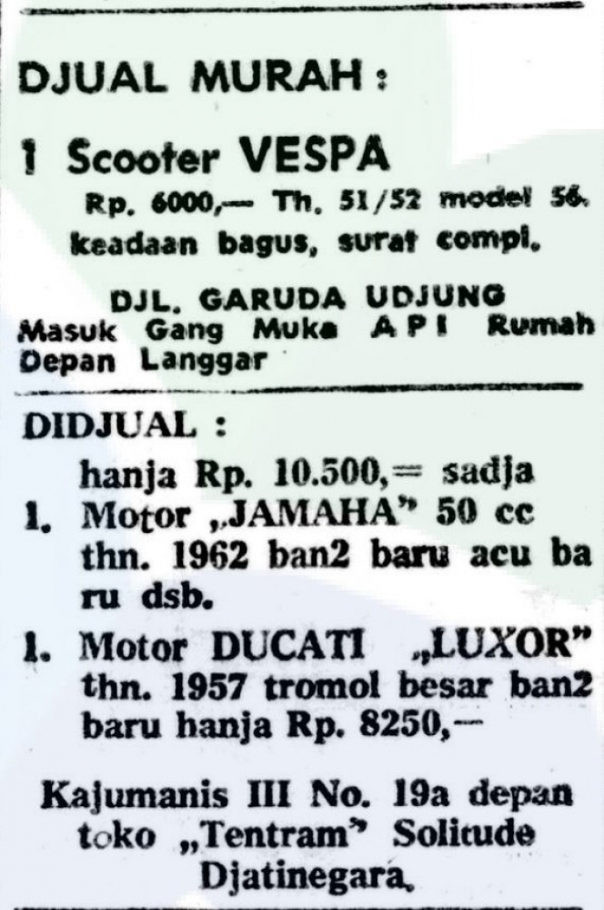 Kumpulan Iklan Zaman Dulu Ini Harganya Bikin Tercengang, Sepeda Motor Cuma Rp50 Ribuan! 