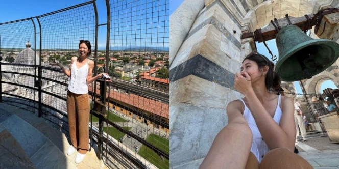 Yuki Kato Posting Foto Dirinya Dari Atas Menara Pisa, Style Simple Tarik Perhatian Netizen! 