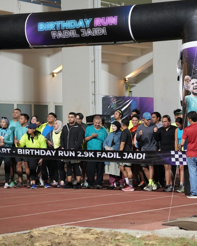 Mendadak jadi Atlet, Ini Potret Birthday Run Fadil Jaidi yang Dihadiri Nia Ramadhani hingga Vidi Aldiano