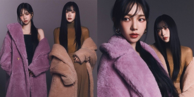 6 Potret Karina dan Giselle aespa di Majalah Harpers Bazaar Korea, Penuh Kehangatan dalam Balutan Mantel Bulu