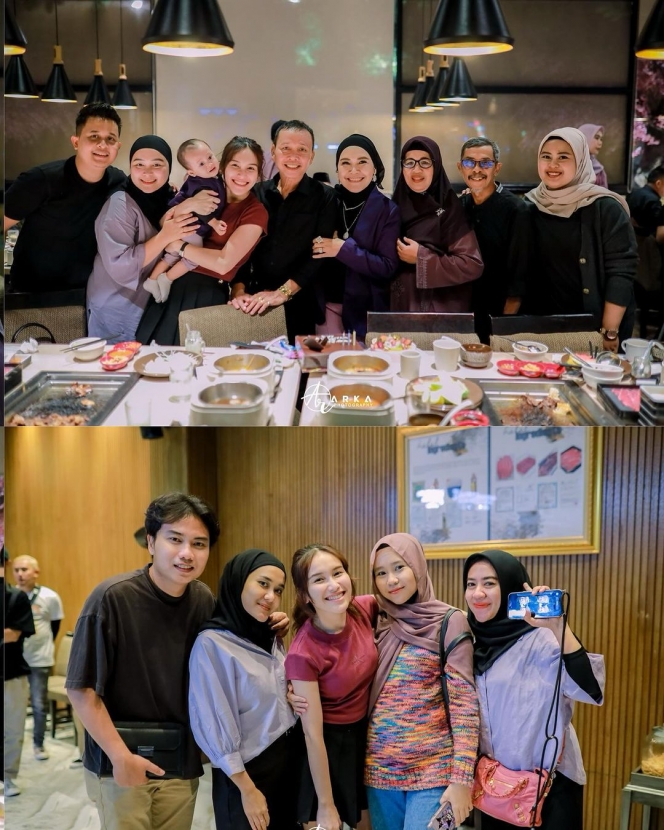 Dihadiri Keluarga Besar, Berikut 8 Momen Ayu Ting Ting Kembali Merayakan Ulang Tahun Ibunya dengan Sebuah Makan Malam Mewah!