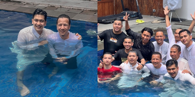 10 Momen Teuku Ryan Renang Pakai Gamis, Netizen Sempat Suuzon karena Dikira Lagi Dibaptis