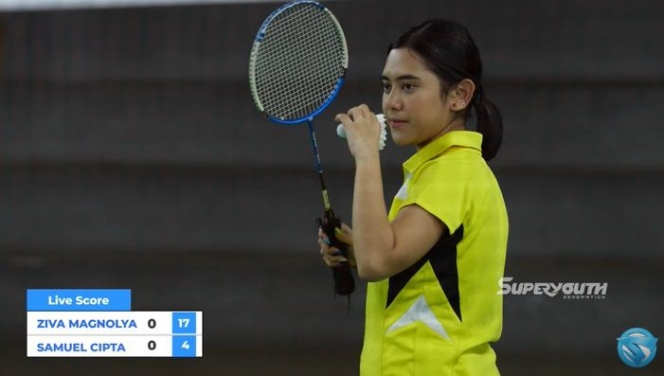 7 Potret Ziva Magnolya Latihan Badminton untuk Acara Tepok Bulu 2023, Udah Cocok Jadi Atlet
