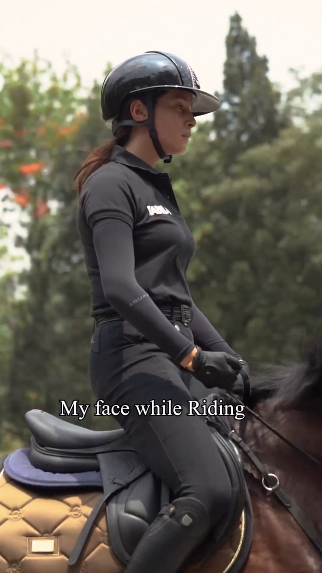 Tampil Garang Saat Berkuda, Nabila Syakieb Dipuji Sangat Elegan Meski Latihan Tanpa Riasan! 