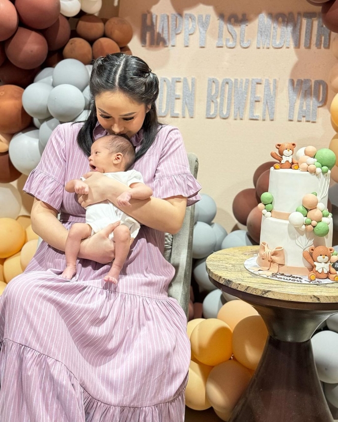 Potret Denise Chariesta Rayakan Satu Bulan Baby Jaden, Momen Cukur Rambut Bareng Oma Opa Curi Perhatian