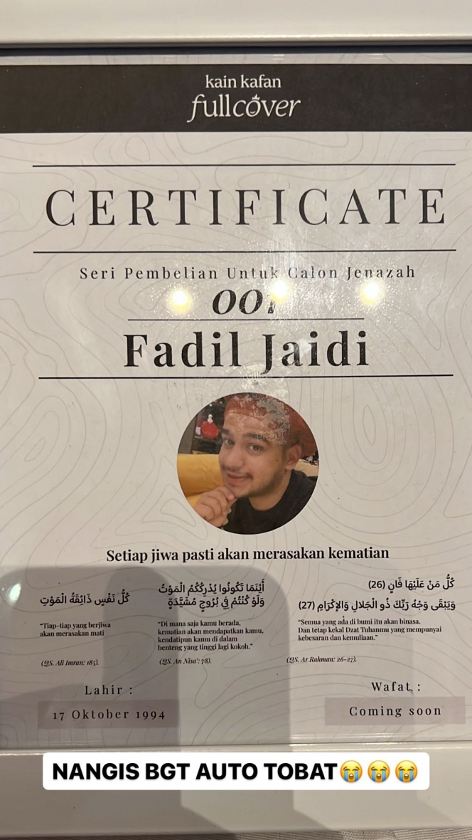 7 Potret Fadil Jaidi Dapat Endorse Kain Kafan, Akui Auto Tobat Ingat Akhirat! 