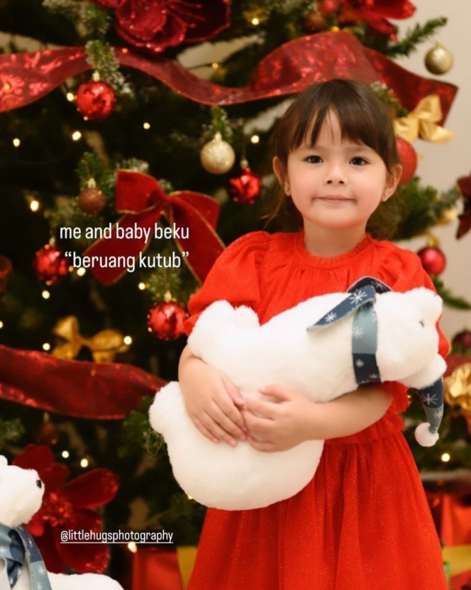 Intip Pemotretan Keluarga Asmirandah dengan Tema Natal, Damai dan Meriah Meski di Rumah Saja