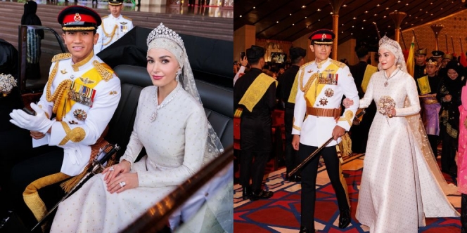 8 Potret Resepsi Royal Wedding Prince Mateen & Anisha Rosnah, Buket Permatanya Jadi Sorotan! 