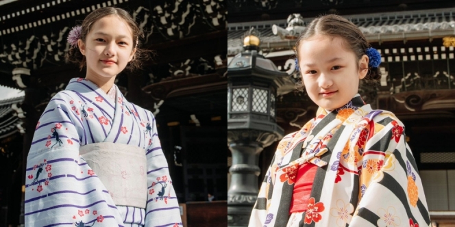 Potret Cantik 4 Anak Perempuan Andhika Pratama dan Ussy Sulistiawaty, Kompak Pakai Kimono saat Liburan di Jepang
