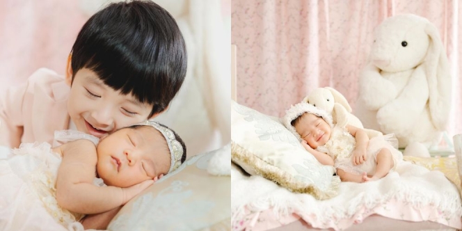 Deretan Potret Photoshoot Newborn Baby Brielle Anak Billy Davidson, Bikin Gemes Tidur Sambil Senyum! 