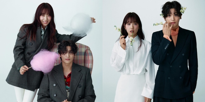 Jelang Penayangan Drakor Doctor Slump, Park Shin Hye dan Park Hyung Sik Tampil Gemas di Pemotretan Majalah Elle Korea