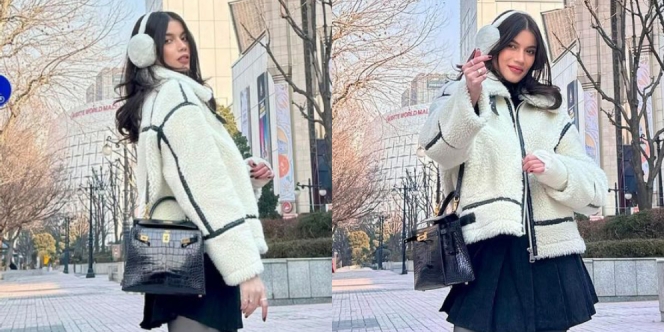 7 Potret Sabrina Chairunnisa Pakai Outfit Musim Dingin di Korea, Tetap Happy Meski Pergelangan Tangan Retak