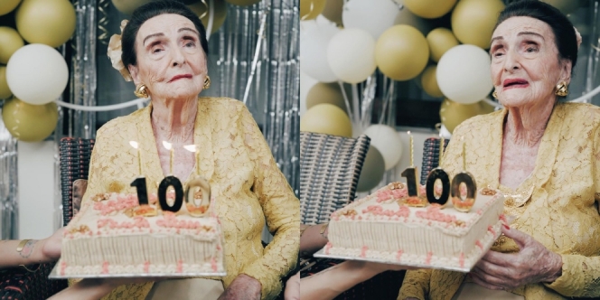 Tampil Cantik Berkebaya, Ini Potret Perayaan Ulang Tahun ke-100 Oma Sharena Delon