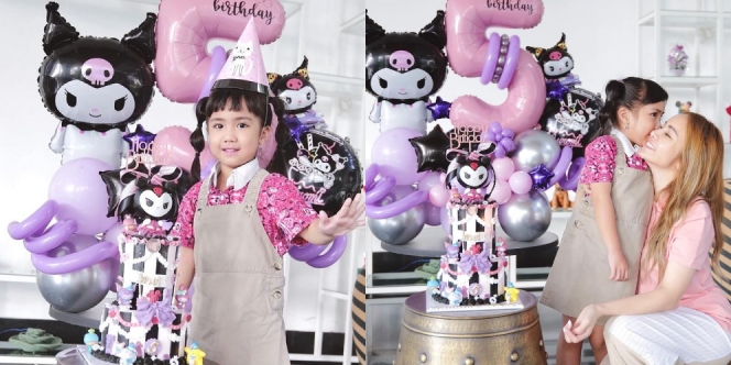 10 Potret Pesta Ulang Tahun Ke-5 Sheena Putri Momo Geisha, Bertema Kuromi yang Gemas!