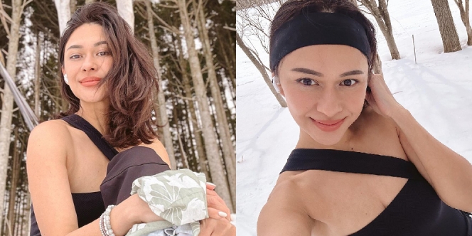 10 Potret Nana Mirdad Pakai Baju Terbuka di Tengah Dinginnya Salju Jepang, Nggak Takut Masuk Angin?