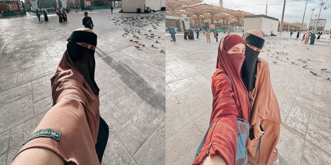 9 Foto Paula Verhoeven Tampil Bercadar saat Umrah Bareng Shireen Sungkar, Bikin Hati Adem di Bulan Ramadan