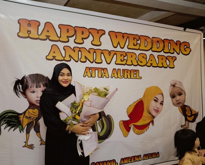 7 Foto Anniversary Pernikahan Atta Halilintar dan Aurel Hermansyah yang ke-3, Unik Bertema Pecel Lele!