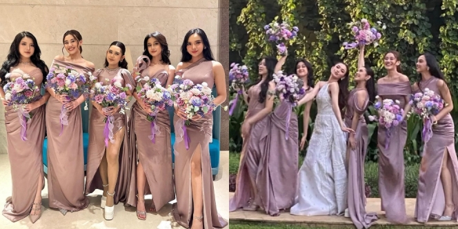 Visualnya Banjir Pujian, Ini Pesona 5 Bridesmaid di Resepsi Pernikahan Mahalini Raharja dan Rizky Febian