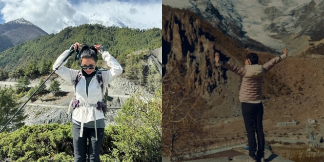 Foto Keseruan Wendy Walters Mendaki Pegunungan Bersalju di Nepal, Asik Jelajah Annapurna Circuit