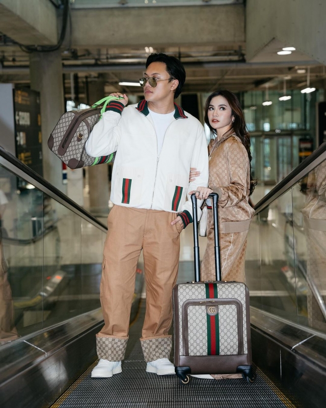 Foto Mahalini dan Rizky Febian dalam Pemotretan Bareng Gucci di Bangkok, Tampil Stunning 