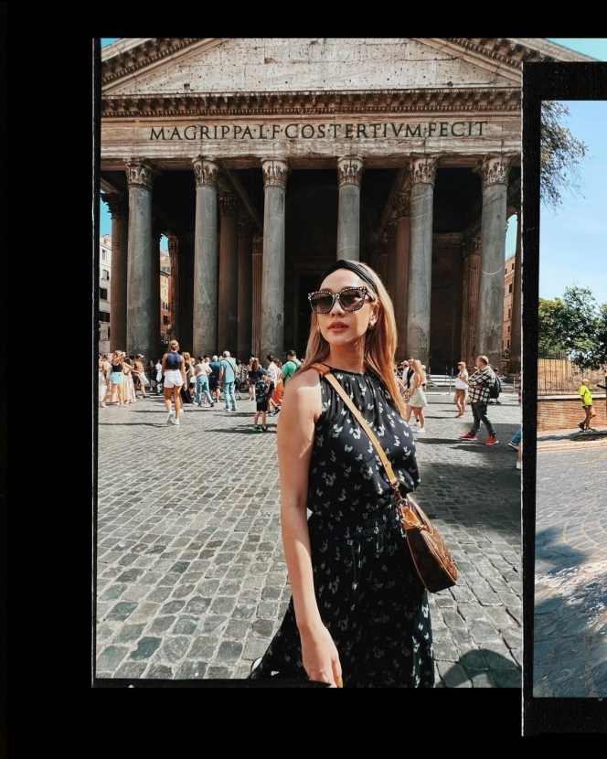 10 Foto Bunga Citra Lestari dan Tiko Aryawardhana Honeymoon di Roma, Romantis Keliling Kota Naik Vespa