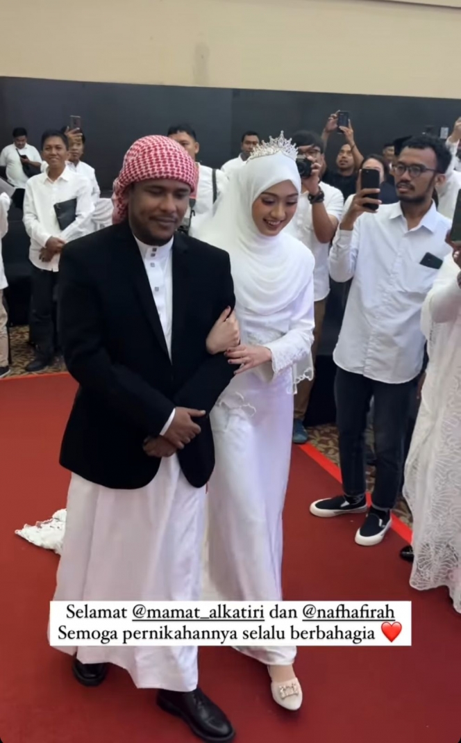 Deretan Foto Pernikahan Mamat Alkatiri dengan Nafha Firah Seleb TikTok yang Digelar Secara Tertutup