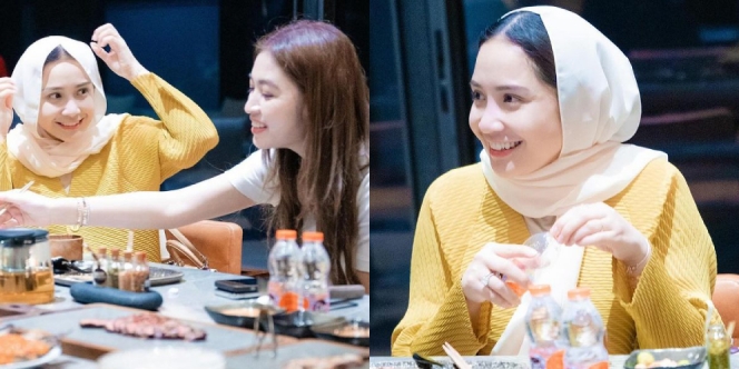 8 Foto Nagita Slavina Makan Bareng Selvi Ananda, Gaya Hijabnya Disebut Seperti Ibu Pejabat