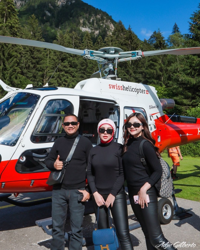 Deretan Potret Keluarga Bella Shofie Liburan di Swiss, Paras Ganteng Sang Anak Curi Perhatian