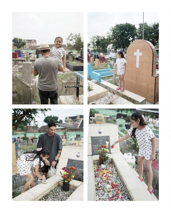 10 Foto Ryan Delon Boyong Istri dan Anak Pulang Kampung ke Medan, Ketemu Keluarga Besar hingga Ziarah Makam Sang Papa